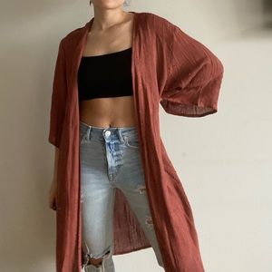 Rust Orange Duster by All in Favor, Size Small